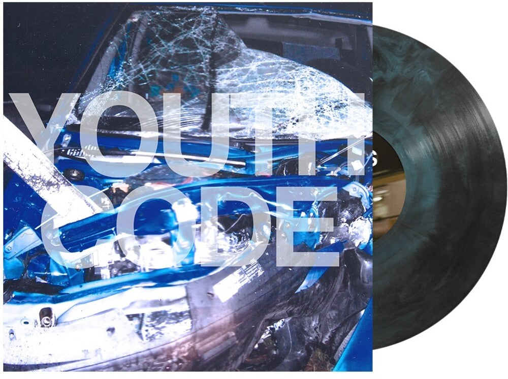 the album cover for Youth Code - Yours, With Malice [Sky Blue/Black Galaxy 12