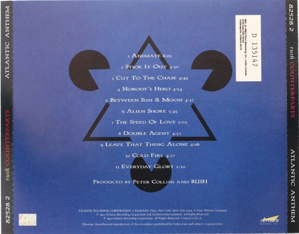 Rush : Counterparts (CD, Album, Club)