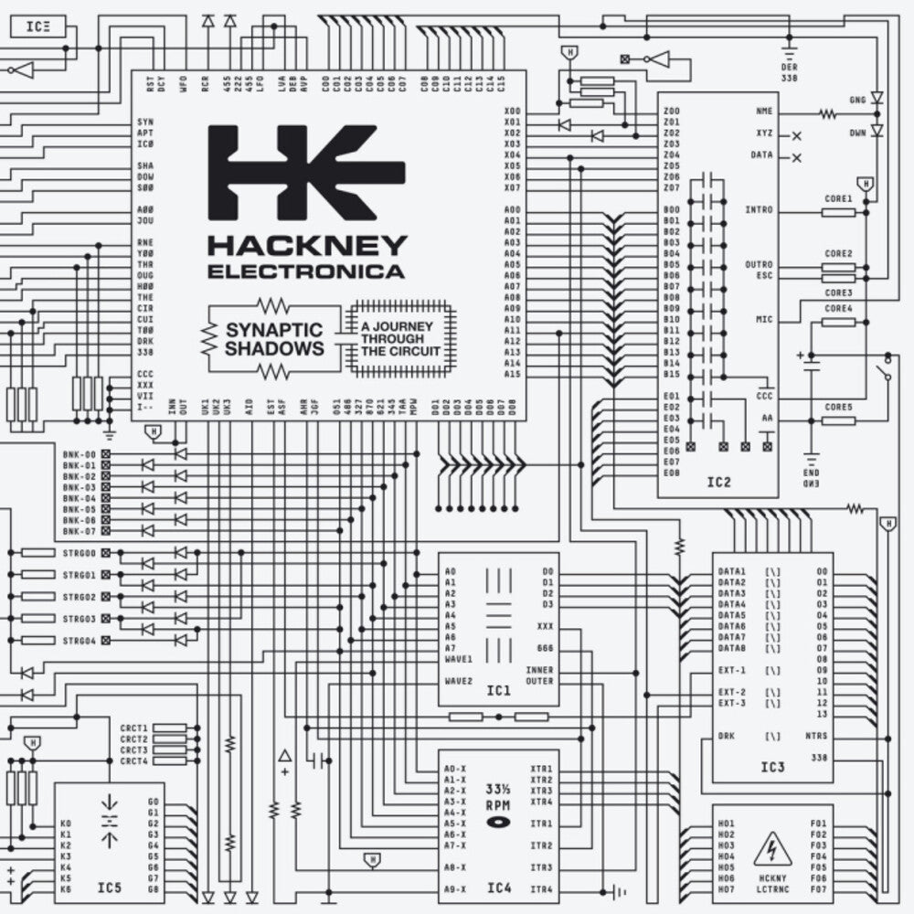the album cover for Hackney Electronica - Synaptic Shadows