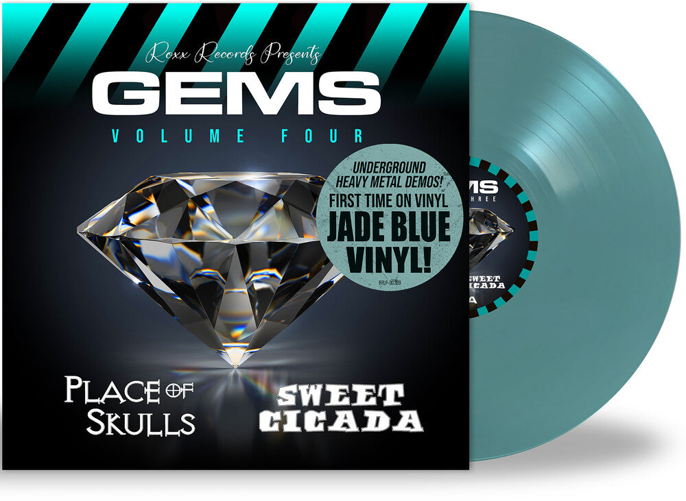 the album cover for Place of Skulls / Sweet Cicada - Gems Vol. 4 - Blue (Blue) [Colored Vinyl] [Limited Edition]