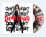 the album cover for Demi Lovato - Don't Forget [Clear/Red-Black Splatter LP]