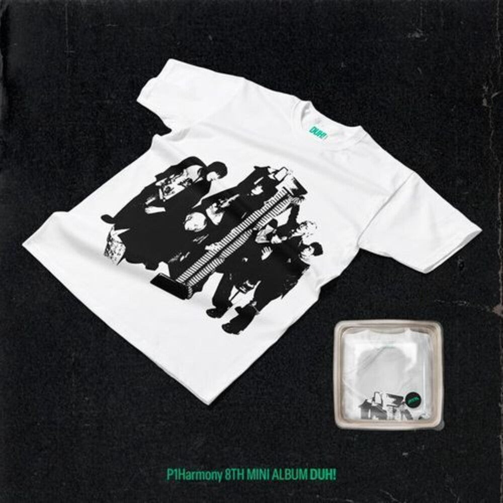the album cover for P1harmony - Duh! - Plain White T Version (Post) (Stic) (Phob)