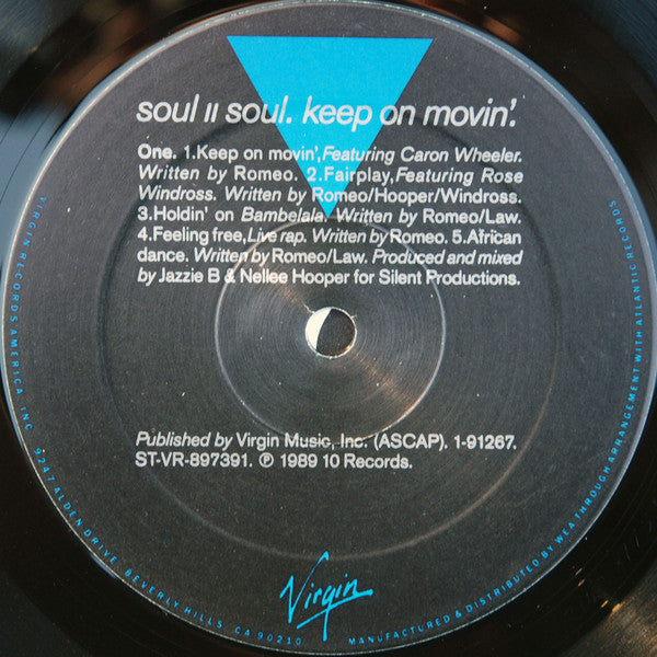 Soul II Soul : Keep On Movin' (LP, Album, Spe)