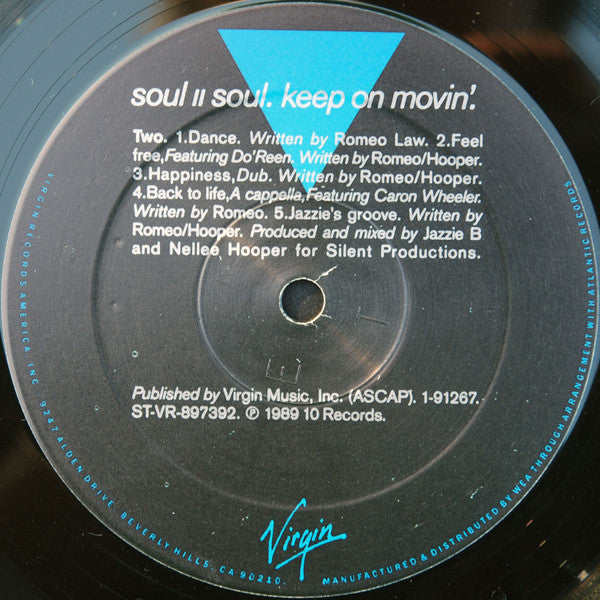 Soul II Soul : Keep On Movin' (LP, Album, Spe)