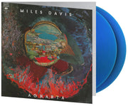 the album cover for Miles Davis - Agharta (Blue) [Colored Vinyl] (Gate) [Limited Edition] [180 Gram] (Hol)