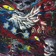 the album cover for Mugshot - All the Devils Are Here [LP  Red in Clear w/ Black & Yellow Splatter]