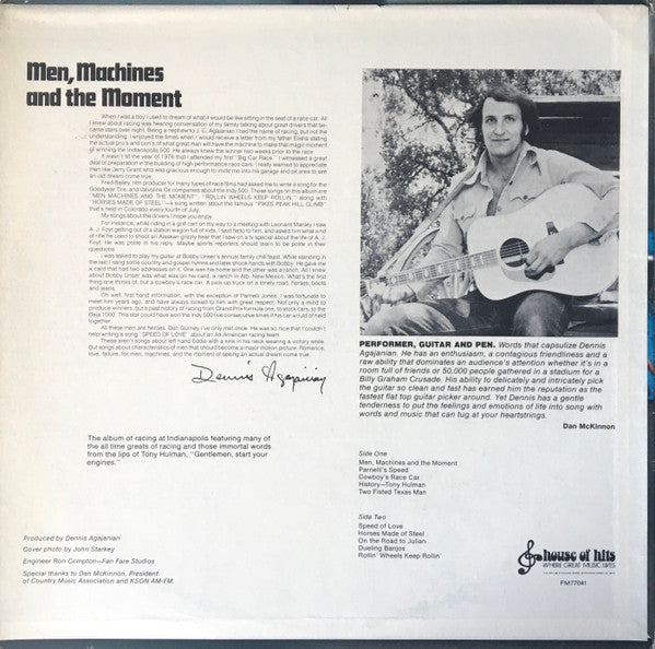 Dennis Agajanian : Men, Machines And The Moment (LP, Album)