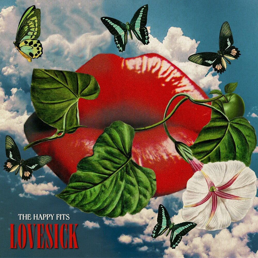 the album cover for Happy Fits - Lovesick [Indie Exclusive] Cloudy Clear With Blue Marble [Indie Exclusive]