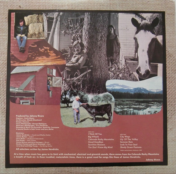 James Hendricks* : Songs Of James Hendricks (LP, Album, Res)