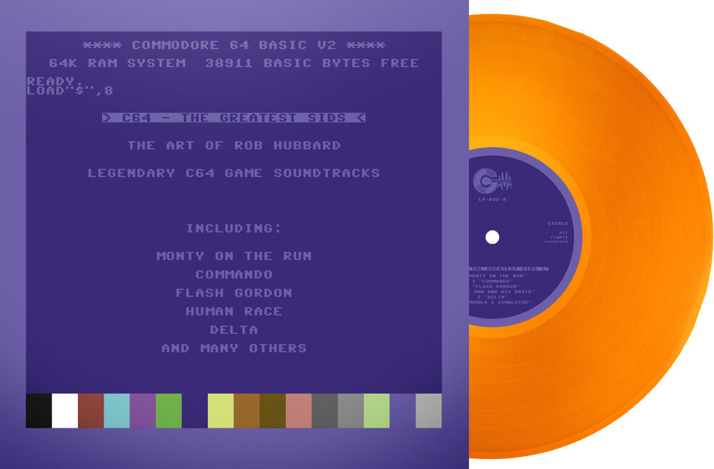 the album cover for Rob Hubbard  (Colv) (Ltd) (Org) (Fra) - C64 Greatest Sids: Art Of Rob Hubbard - Orange