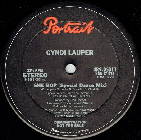 Cyndi Lauper : She Bop (12", Promo)
