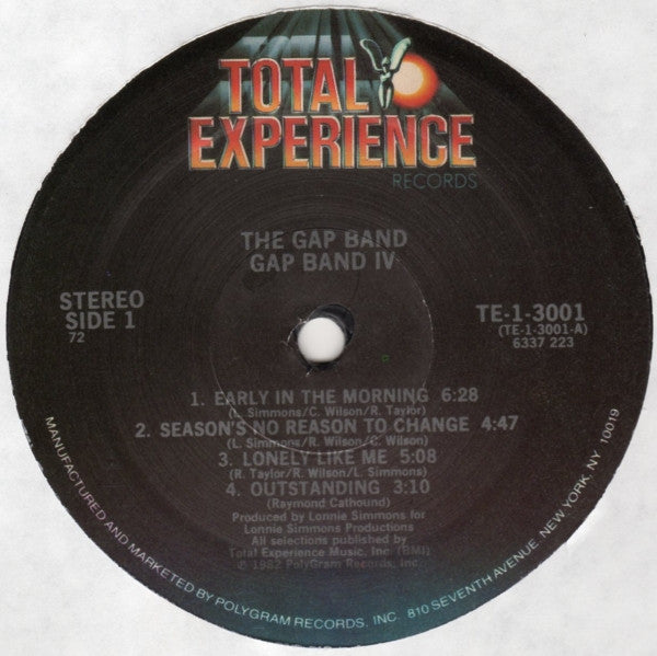 The Gap Band : Gap Band IV (LP, Album, Ric)