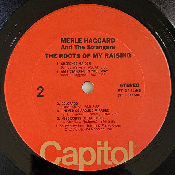 Merle Haggard And The Strangers (5) : The Roots Of My Raising (LP, Album, Club, San)