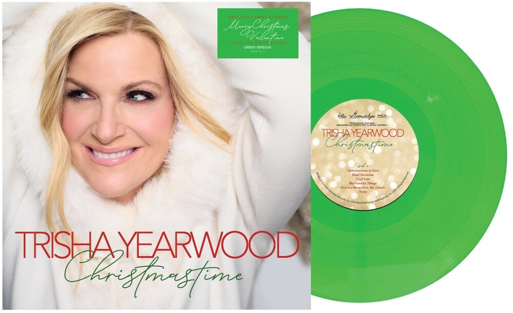 the album cover for Trisha Yearwood - Christmastime [Green Vinyl]