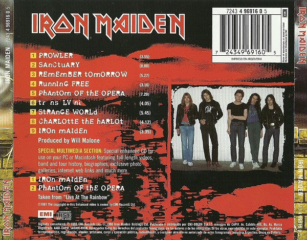 Iron Maiden : Iron Maiden (CD, Album, Enh, RE, RM)