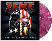 the album cover for Zeke - Til The Livin' End [Marble Colored Vinyl]
