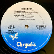Billy Idol : Don't Stop (12", EP, Promo, Pos)
