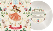 the album cover for Laufey - A Very Laufey Holiday: The Santa Claus Is Comin' To Town Edition [Snow Globe Glitter 7inch]