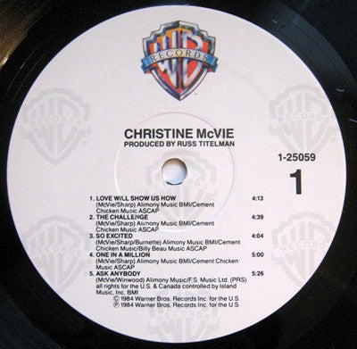 Christine McVie : Christine McVie (LP, Album, Ltd, Promo, Qui)