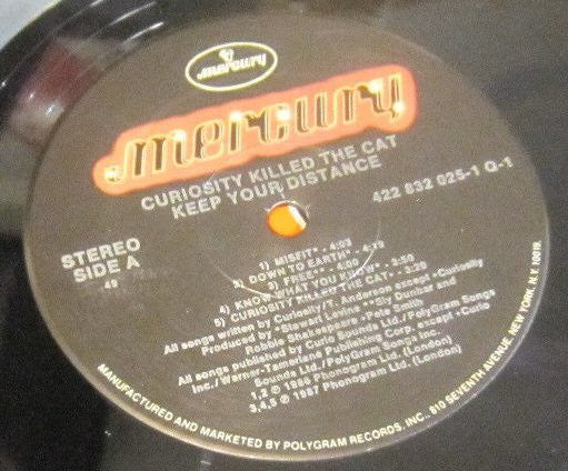 Curiosity Killed The Cat : Keep Your Distance (LP, Album, 49)