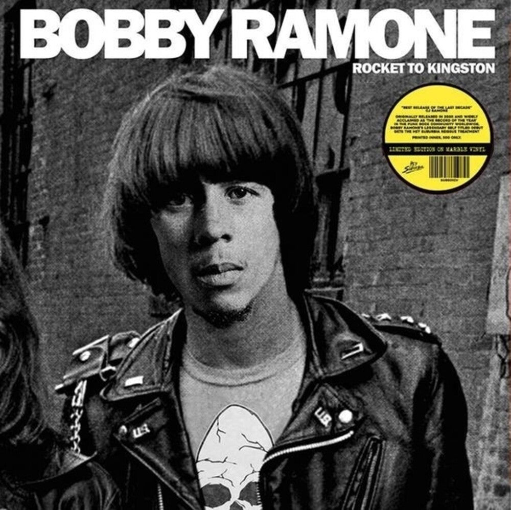 the album cover for Ramone, Bobby - Rocket To Kingston - Marble Colored Vinyl
