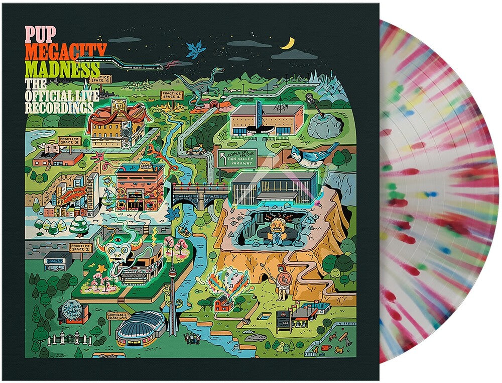 the album cover for Pup - Megacity Madness (The Official Live Recordings) [Multicolor Splatter LP]