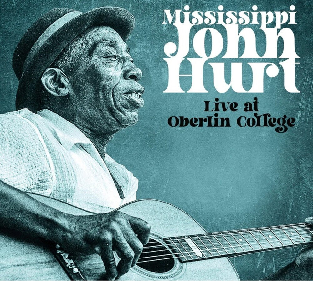 the album cover for Mississippi John Hurt - Live at Oberlin College 1965 [Indie Exclusive Translucent Turquoise]