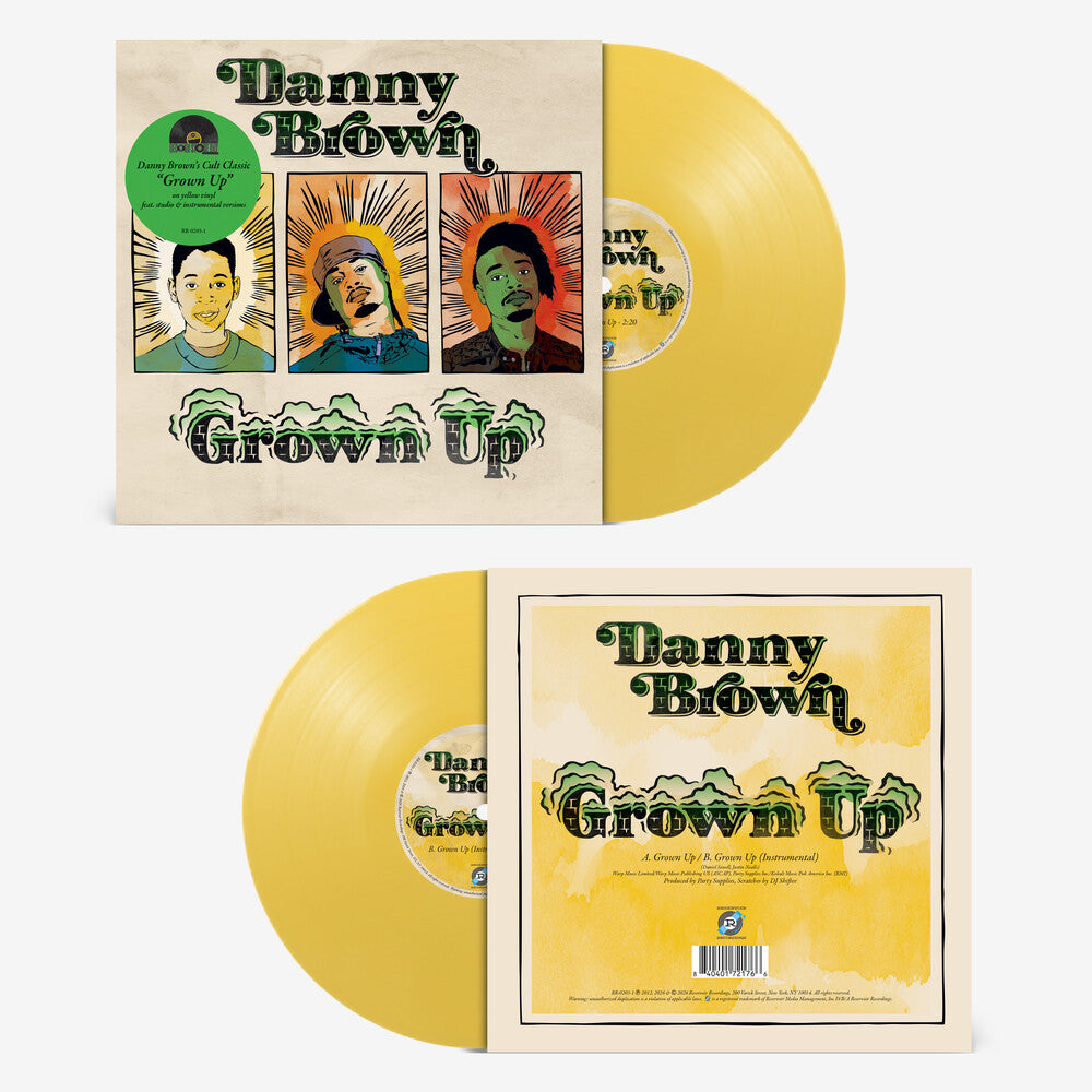the album cover for Danny Brown - Grown Up [Yellow] [RSD 2026]