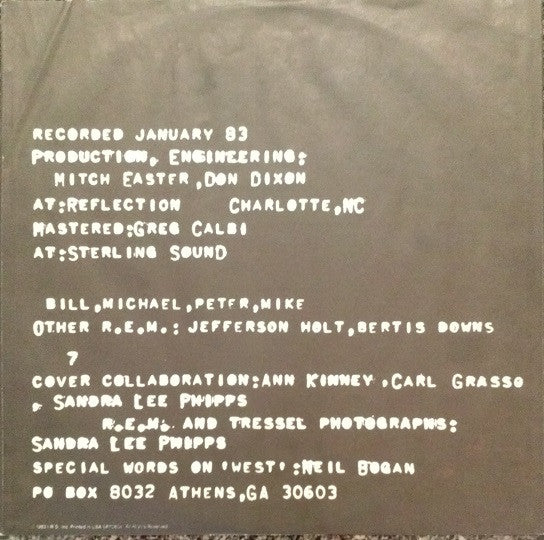 R.E.M. : Murmur (LP, Album, R -)