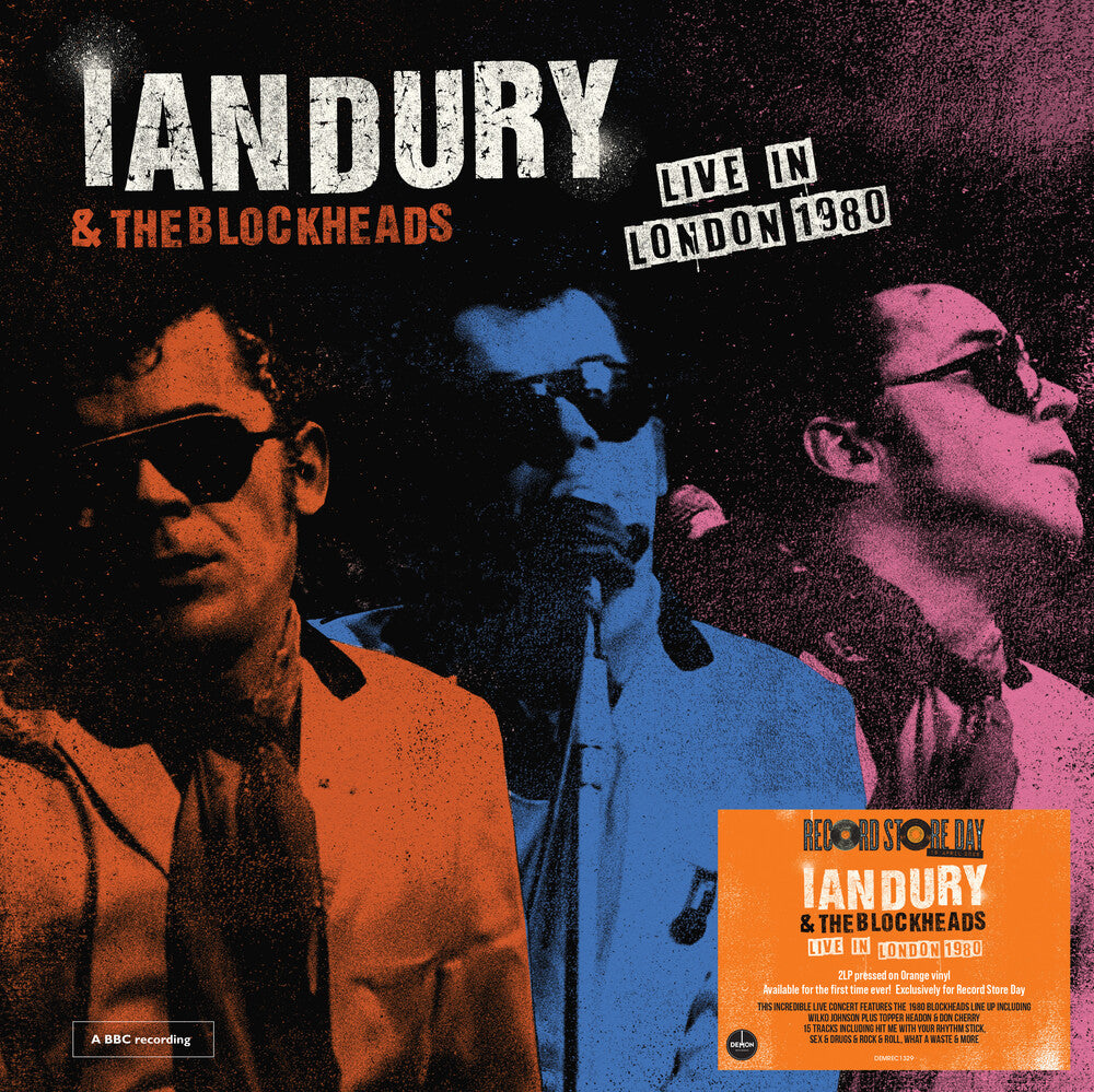 the album cover for Ian Dury  & The Blockheads - Live In London 1980 [Orange] (Limited Edition) [RSD 2026]