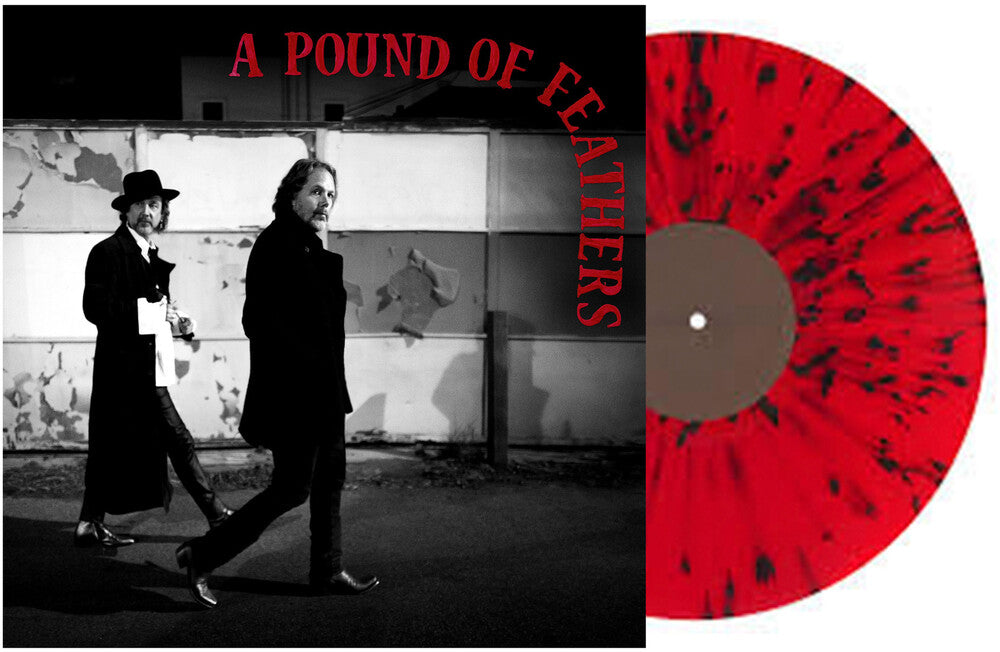 the album cover for The Black Crowes - A Pound Of Feathers [Indie Exclusive Red with Black Spatter]