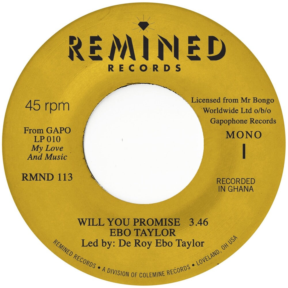 the album cover for Ebo Taylor - Will You Promise / Maye Omama