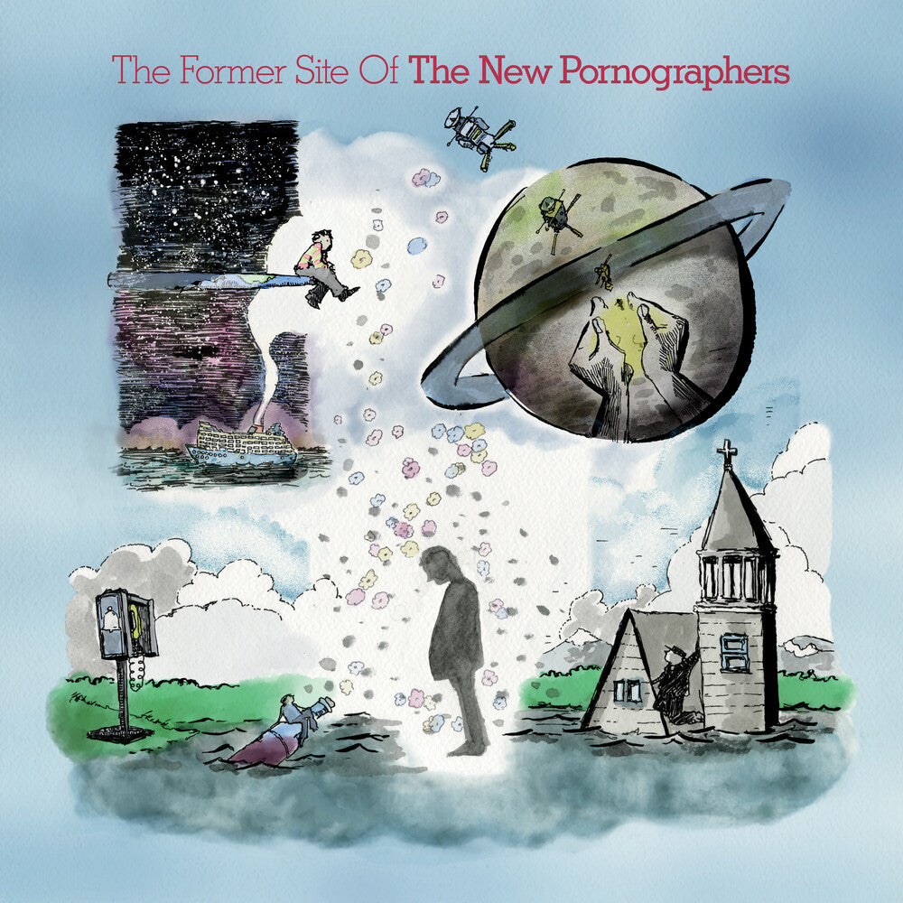 the album cover for New Pornographers - Former Site Of [Indie Exclusive] [Colored Vinyl] (Org) (Red) [Indie Exclusive]