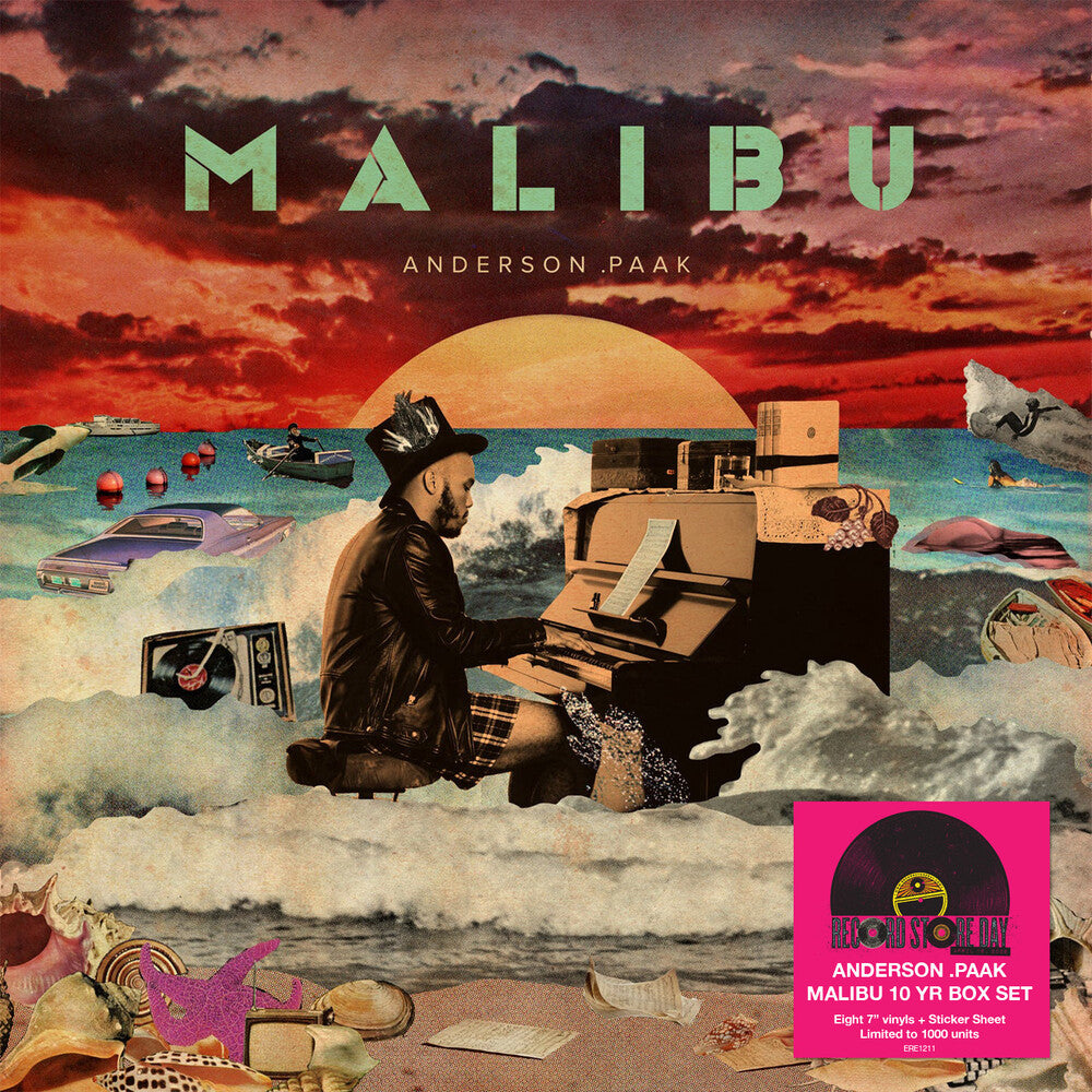 the album cover for Anderson Paak - Malibu: 10 Year Anniversary 7in Box Set [RSD 2026]