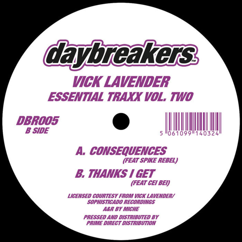 the album cover for Vick Lavender - Essential Traxx Vol. 2