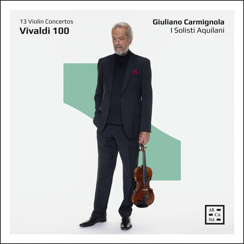 the album cover for Giuliano Carmignola - Vivaldi 100 - 13 Violin Cons