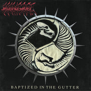 the album cover for Mongrel - Baptized In The Gutter