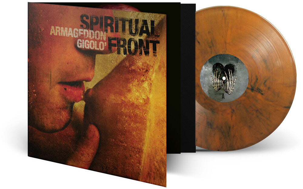 the album cover for Spiritual Front - Armageddon Gigolo (Blk) [Colored Vinyl] (Gate) [Limited Edition] (Ofgv)