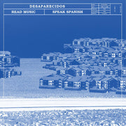 the album cover for Desaparecidos - Read Music / Speak Spanish [Light Blue, Cream, Orange Tri Color]