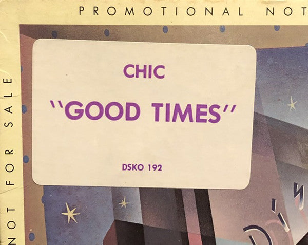 Chic : Good Times (12", Promo, SRC)