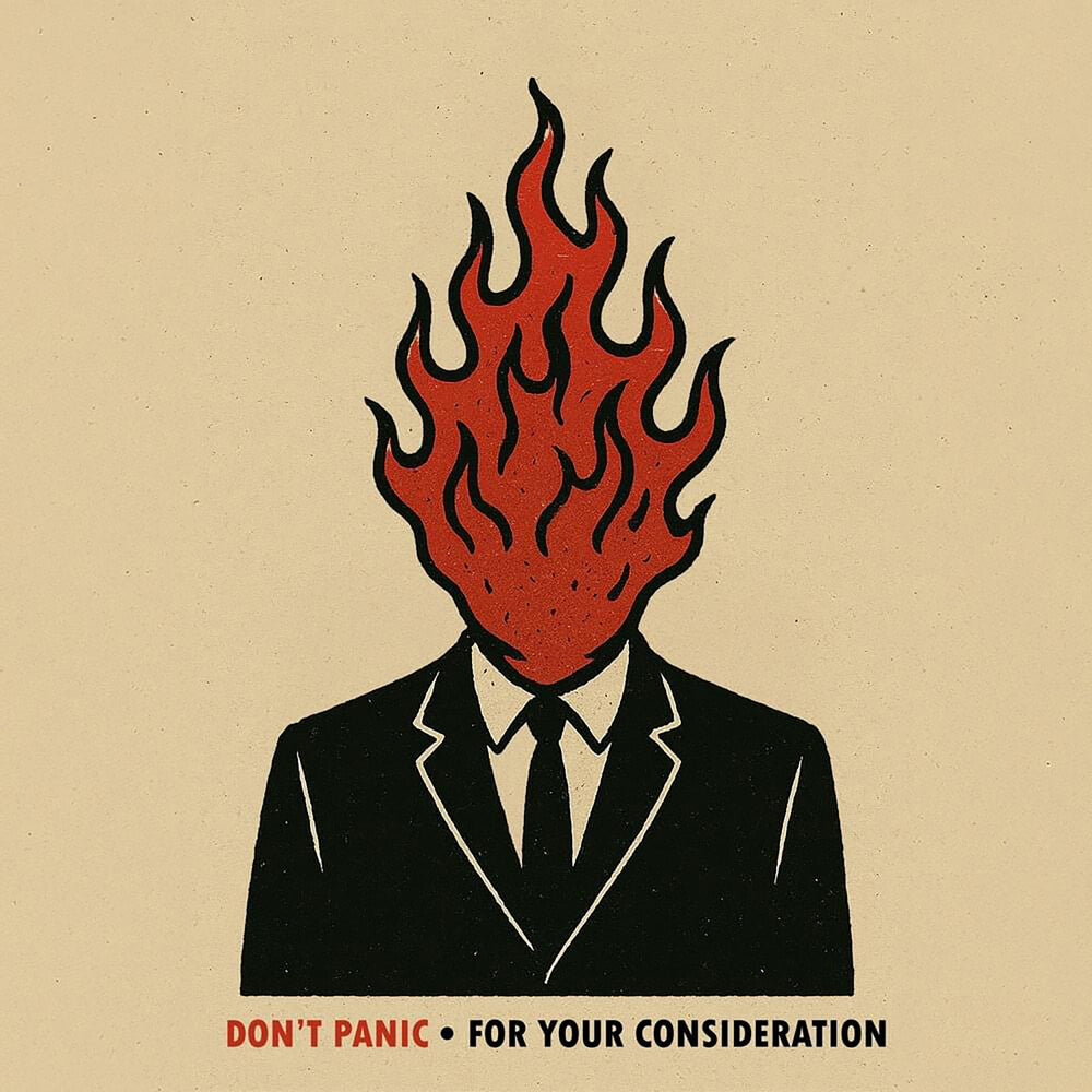 the album cover for Don't Panic - For Your Consideration