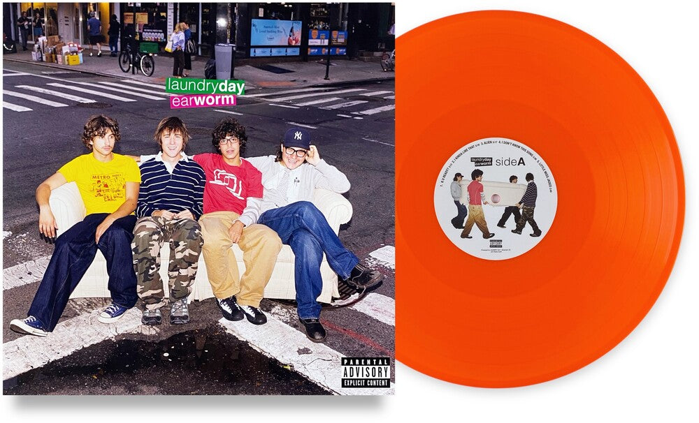 the album cover for Laundry Day - Earworm - Neon Orange [Colored Vinyl] (Org)