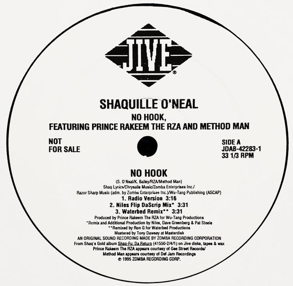 Shaquille O'Neal Feat. RZA & Method Man : No Hook (12", Promo)
