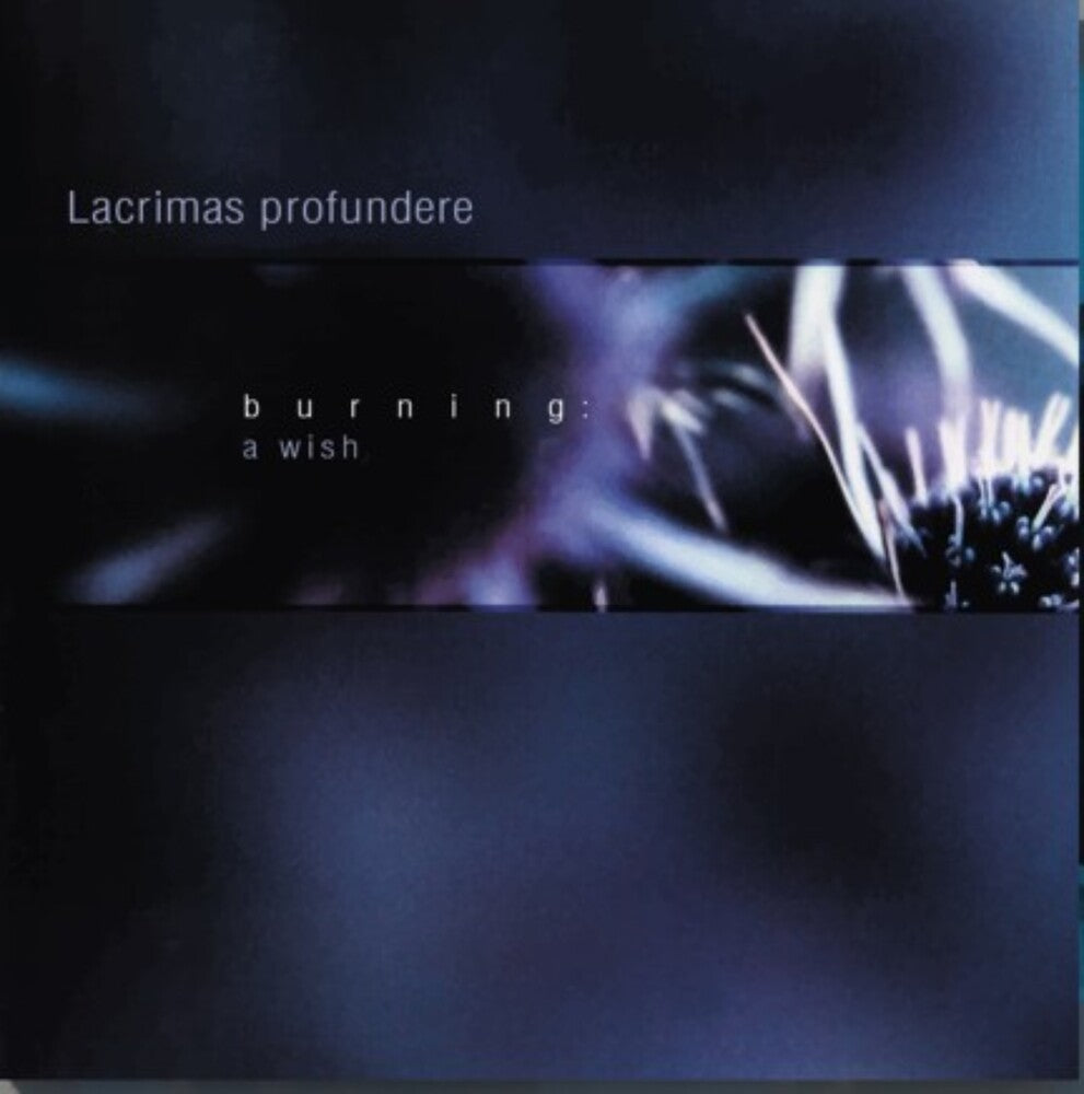 the album cover for Lacrimas Profundere - Burning: A Wish - Blue & Black Splatter Vinyl (Uk)