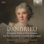 the album cover for Rie Kimura - Dandrieu: Complete Vn & Trio Sons Les Trois Livres