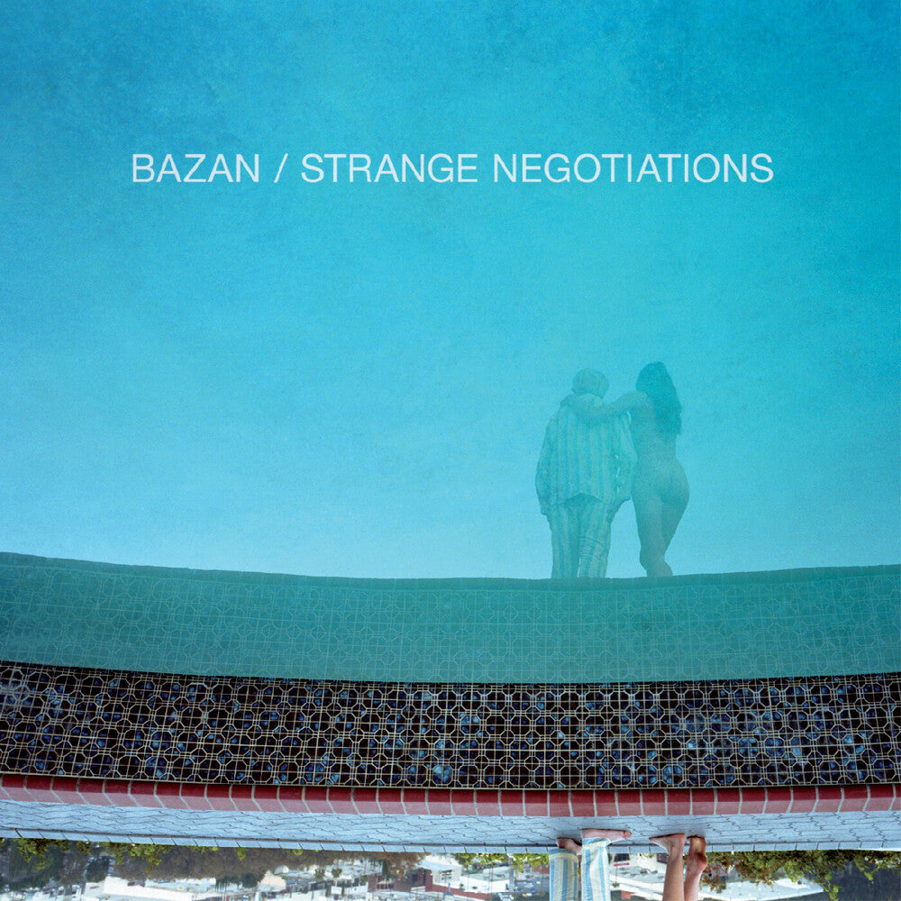 the album cover for David Bazan - Strange Negotiations - Aqua Blue (Blue) [Colored Vinyl]