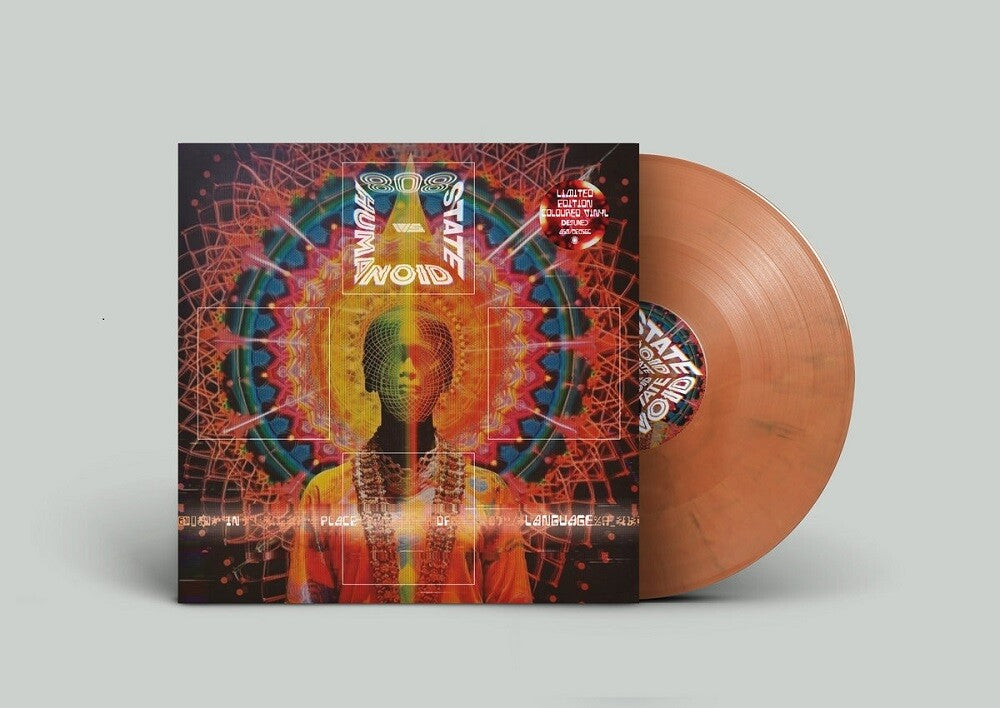 the album cover for 808 State Vs Humanoid - In Place Of Language [Colored Vinyl] (Org)