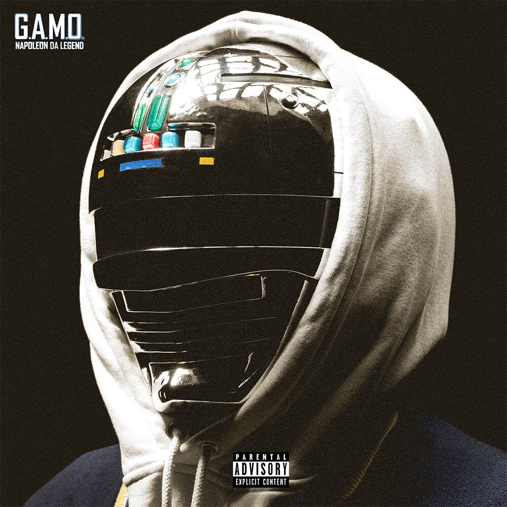 the album cover for Napoleon Da Legend - G.A.M.O. [Double Silver Galaxy Vinyl ]