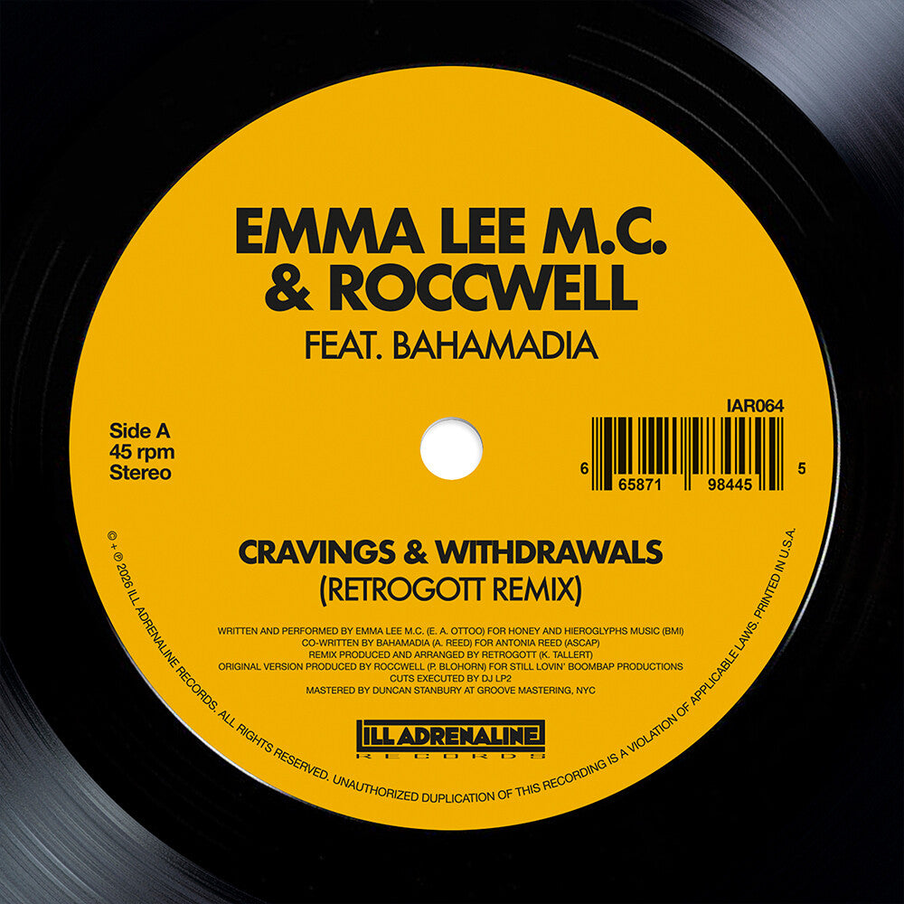the album cover for Emma Lee M.C. & Roccwell - Cravings & Withdrawals (feat. Bahamadia) [Retrogott Remix]