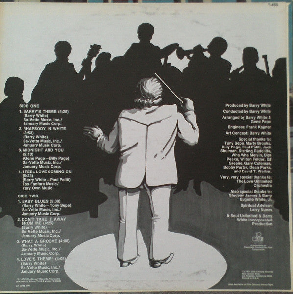 Love Unlimited Orchestra : Rhapsody In White (LP, Album, Pit)